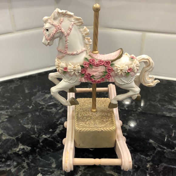 Rocking Horse San Francisco Music Company Heart Red Rose Vintage - Picture 5 of 8